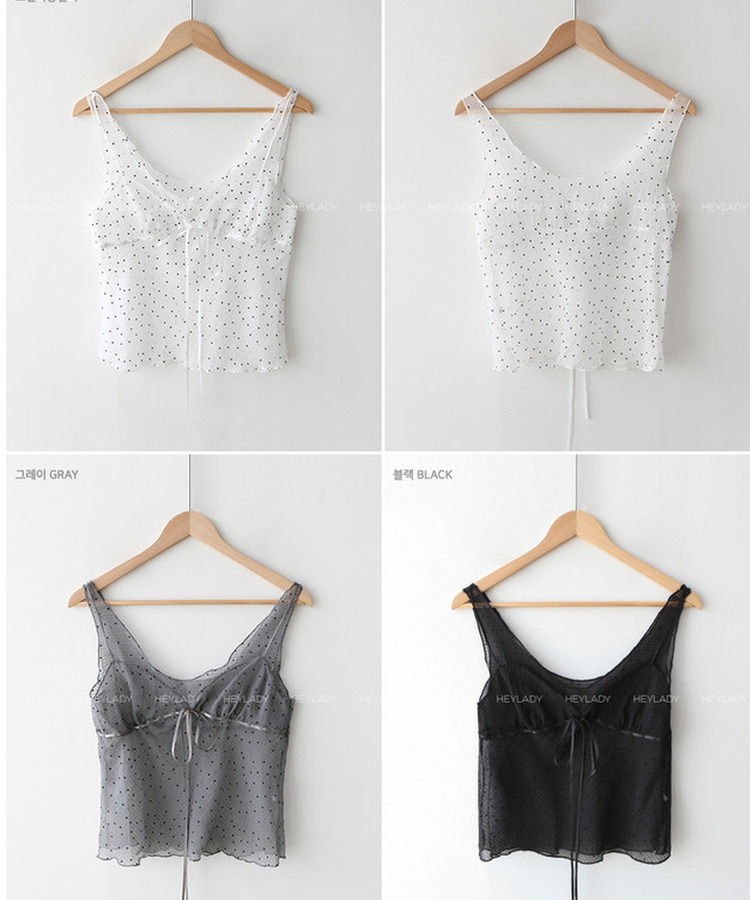 ドットシースルーレイヤードキャミソール