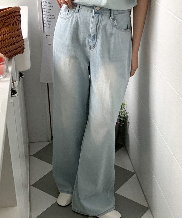 ワイドデニムパンツ LIGHT DENIM