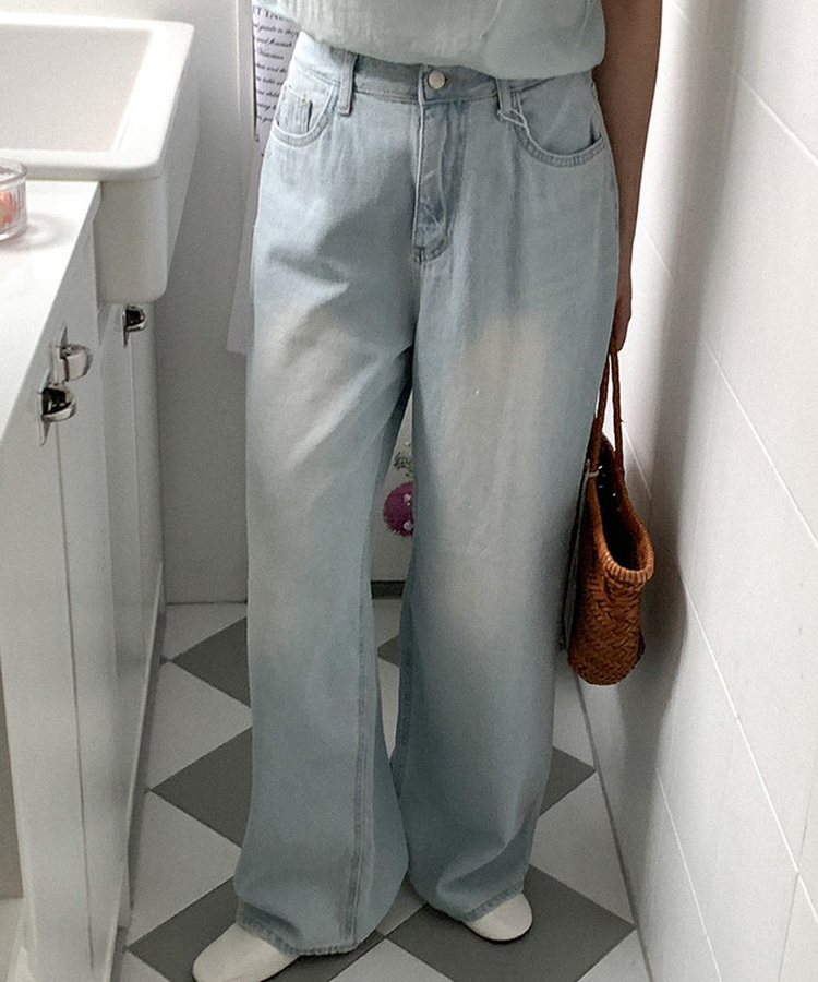 ワイドデニムパンツ LIGHT DENIM