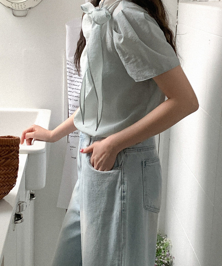 ワイドデニムパンツ LIGHT DENIM