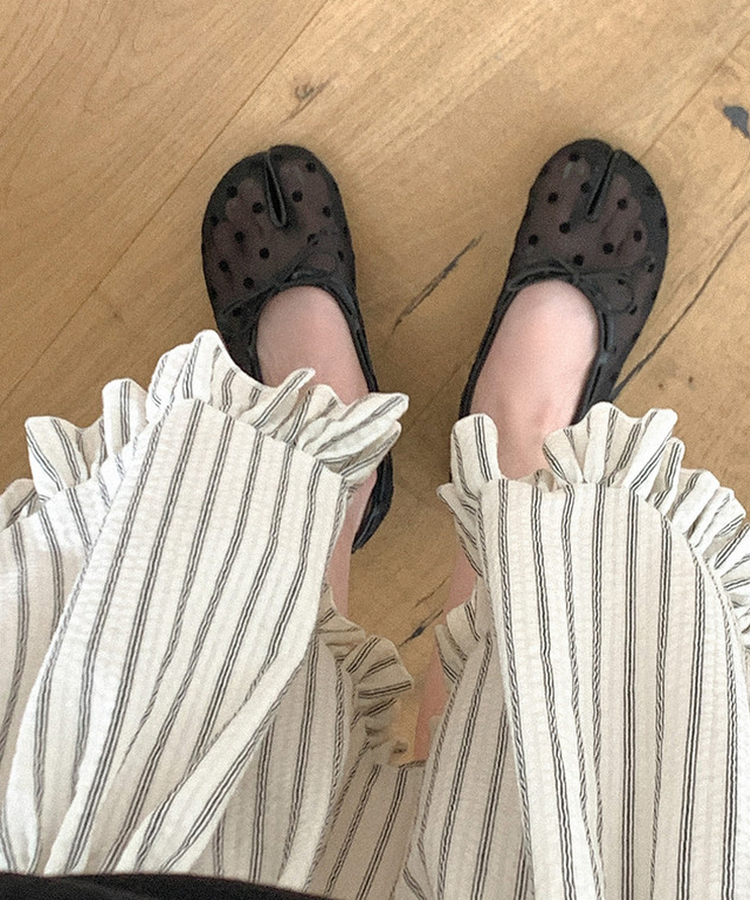 メッシュドットフラットシューズ DOTTED