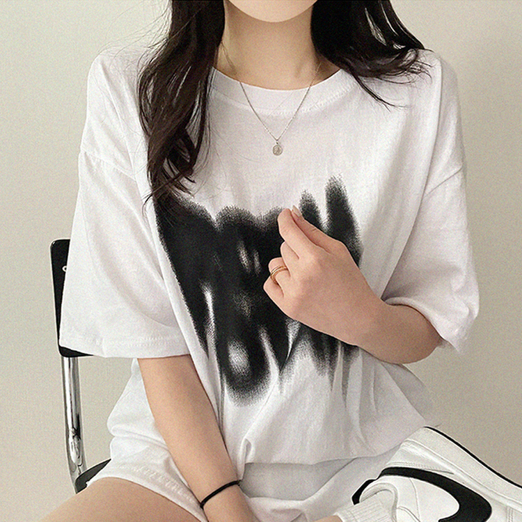 ロックスタープリント半袖Tシャツ｜半袖Tシャツ｜韓国ファッション通販