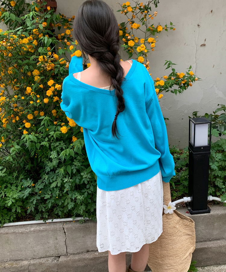 Forest wholegament v knit 韓国 C/L V-NECK KNIT PULLOVER – Shinzone