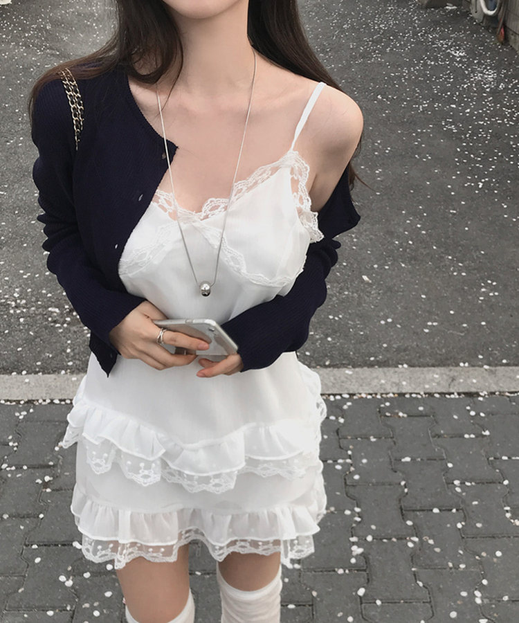 デイリーサマーニットカーディガン(7color) NAVY