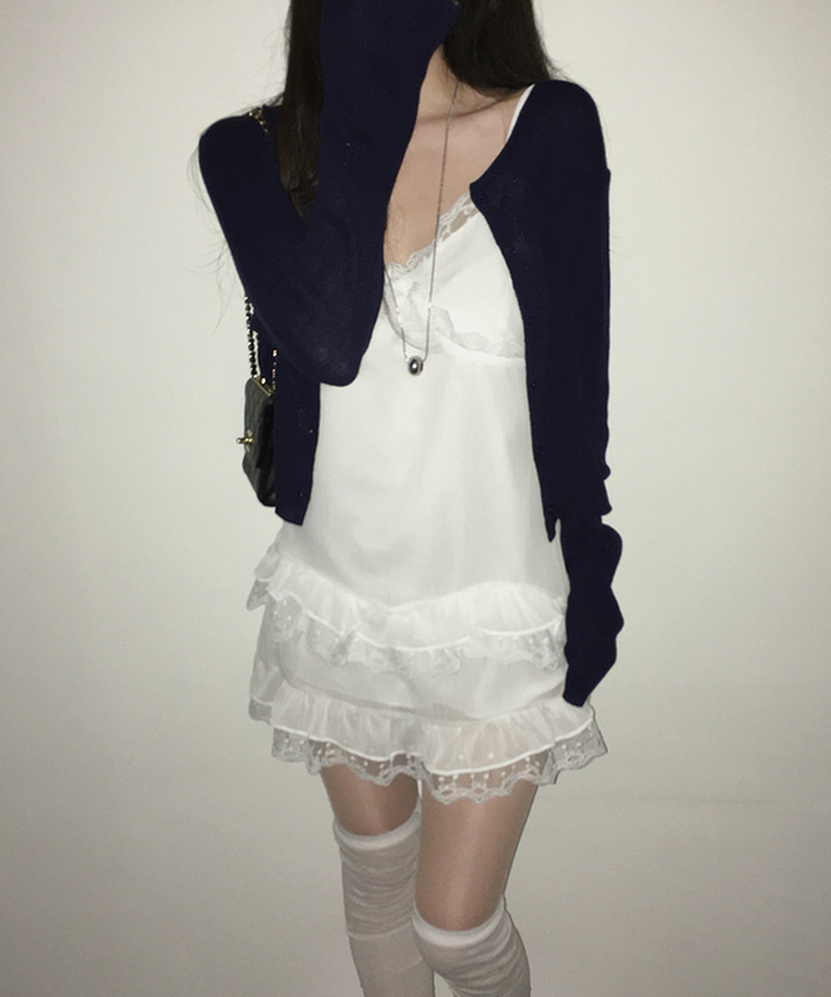 デイリーサマーニットカーディガン(7color) NAVY