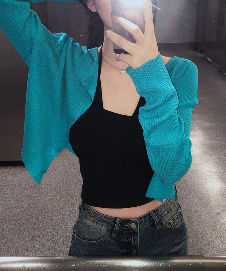 デイリーサマーニットカーディガン(7color) TEAL