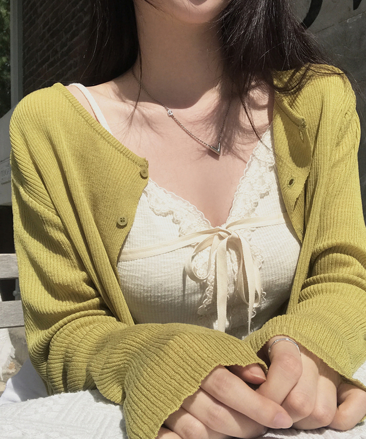 デイリーサマーニットカーディガン(7color) OLIVE