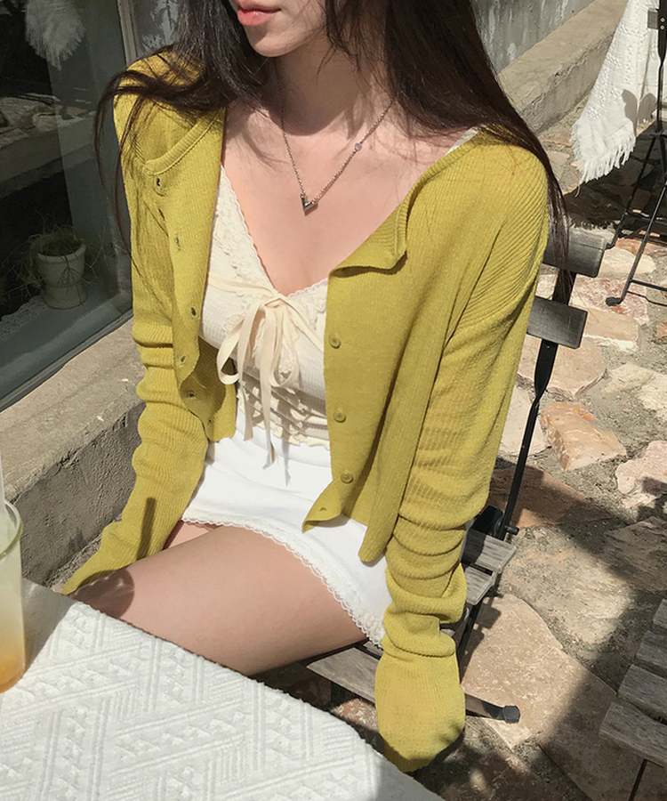デイリーサマーニットカーディガン(7color) OLIVE