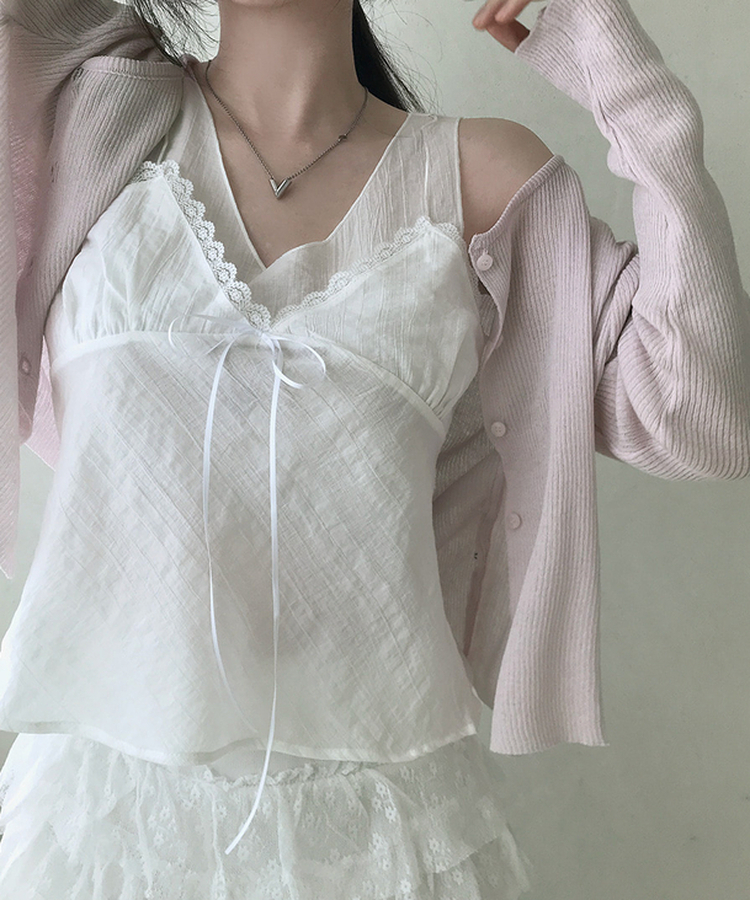 デイリーサマーニットカーディガン(7color) PINK