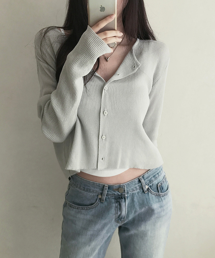 デイリーサマーニットカーディガン(7color) GREY