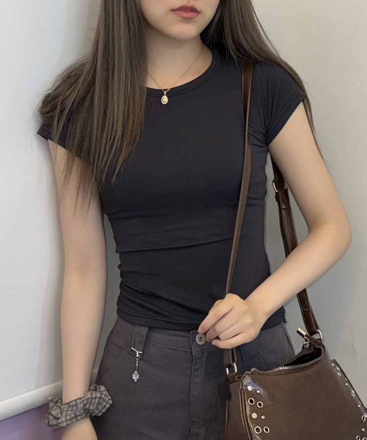 スリム半袖Tシャツ CHARCOAL
