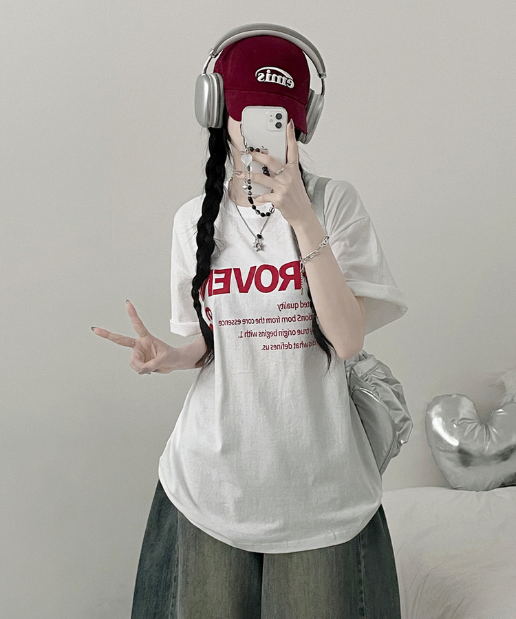 レタリングプリントボックス半袖Tシャツ｜半袖Tシャツ｜韓国