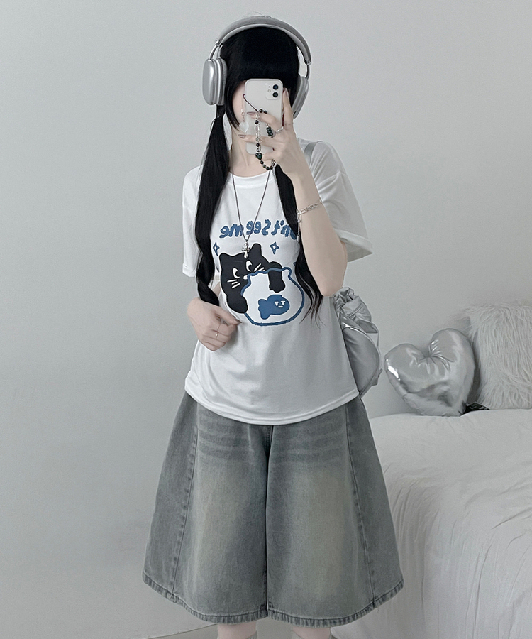プリントボックスフィット半袖Tシャツ｜半袖Tシャツ｜韓国ファッション