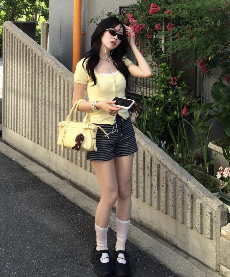 스트라이프 트레이닝 숏팬츠 블랙