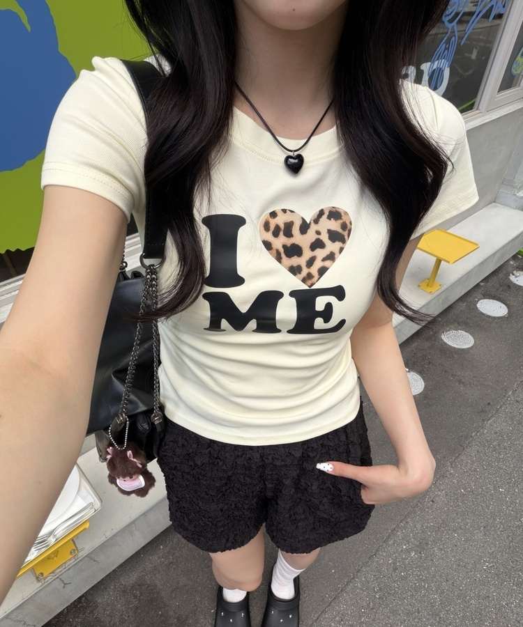 ラブミー半袖スリムTシャツ｜半袖Tシャツ｜韓国ファッション通販 SONA