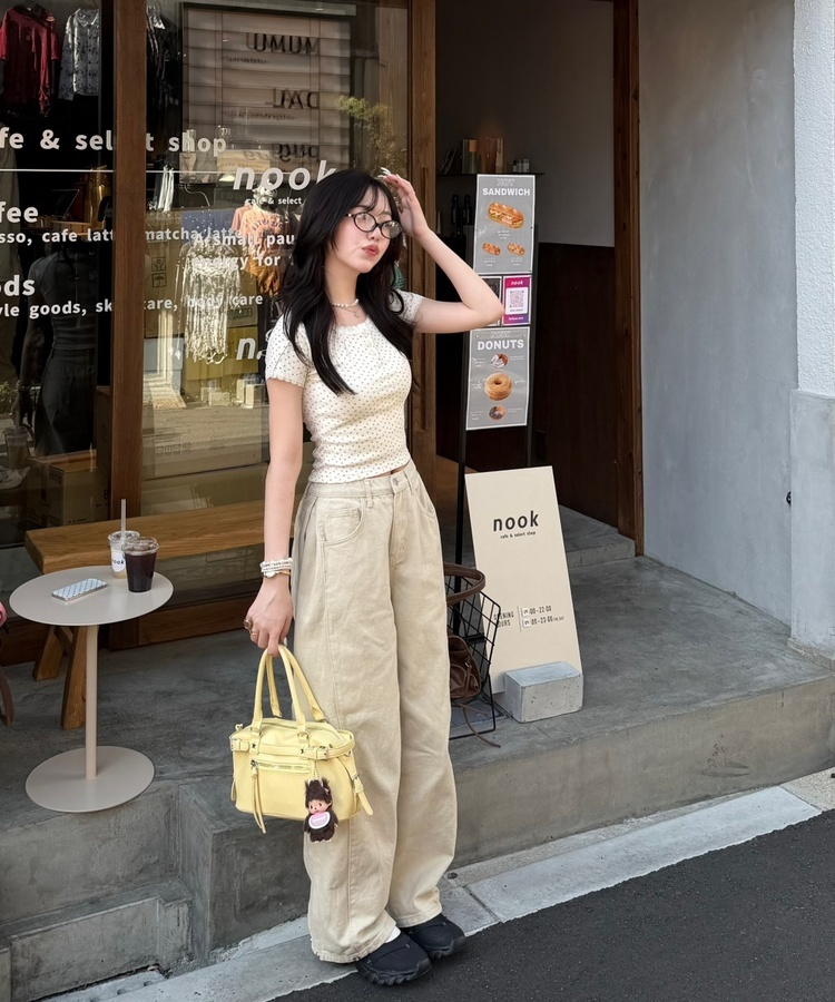フラワーレース半袖Tシャツ IVORY