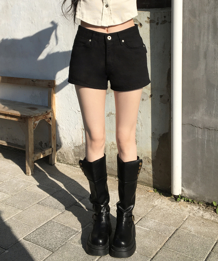 新品 BEEDEN ブラックショートパンツ アイレットデザイン アイレットショートパンツ｜ショートパンツ｜韓国ファッション通販 SONA