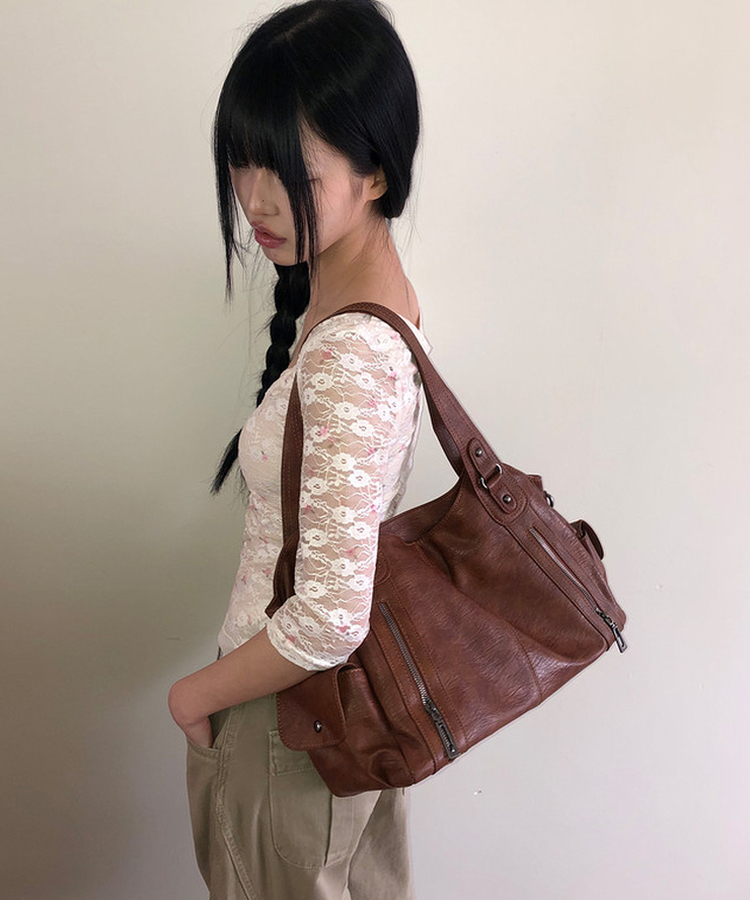 フラワーシースルー7分袖Tシャツ WHITE