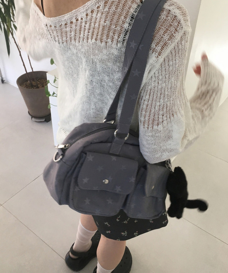 スターボストンバッグ BLUE GRAY