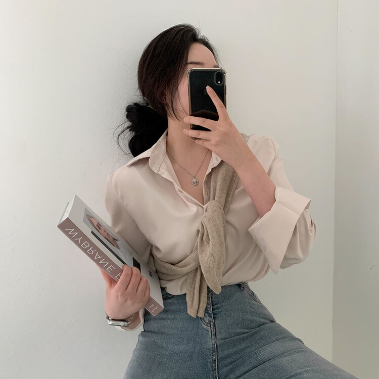 全12色ベーシックシャツ LIGHT BEIGE