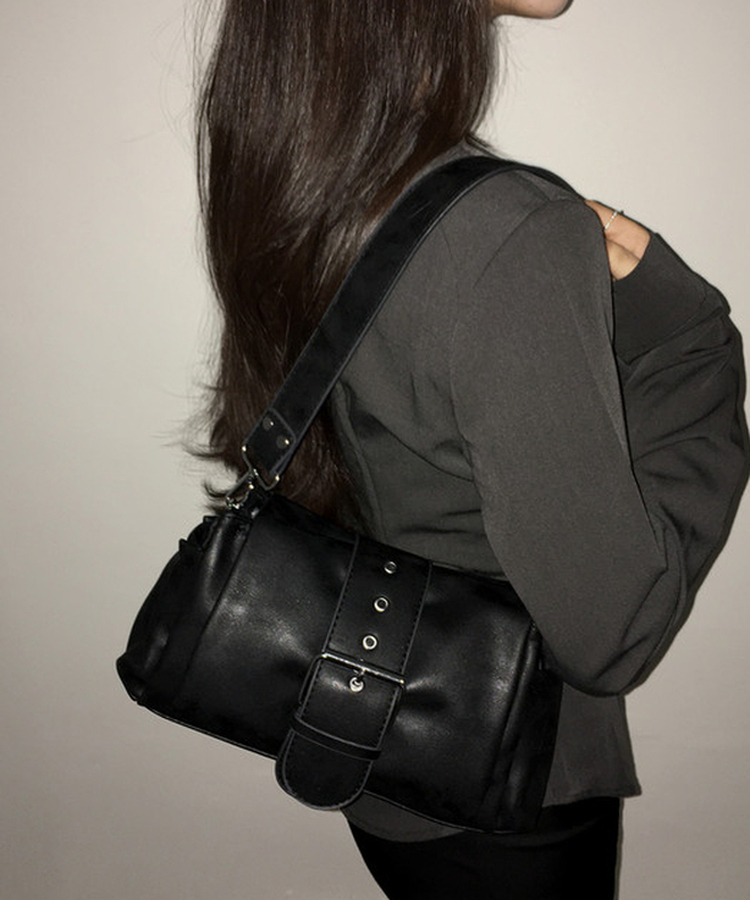 バックルクロス＆ショルダー2WAYバッグ BLACK