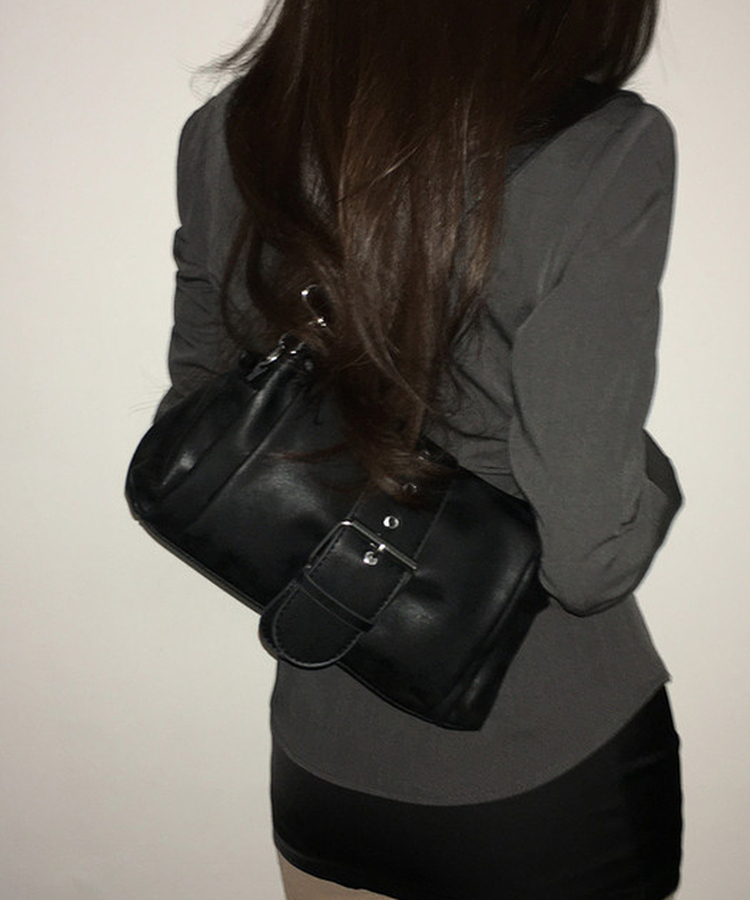 バックルクロス＆ショルダー2WAYバッグ BLACK
