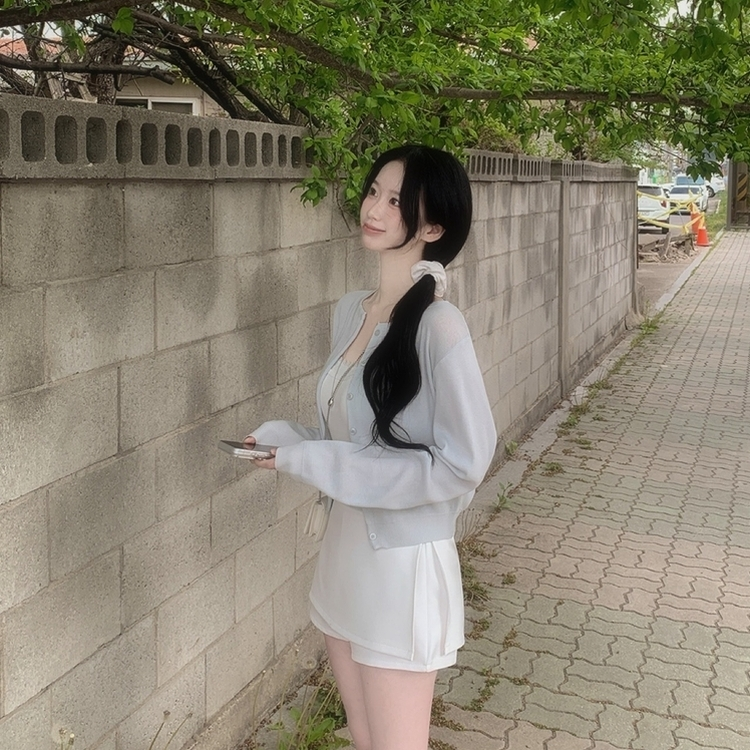 살탐방지 뽀용색감 여리여리 라운드 카사리 여름가디건 여름쿨톤 민트 소라 기본가디건 라이트민트