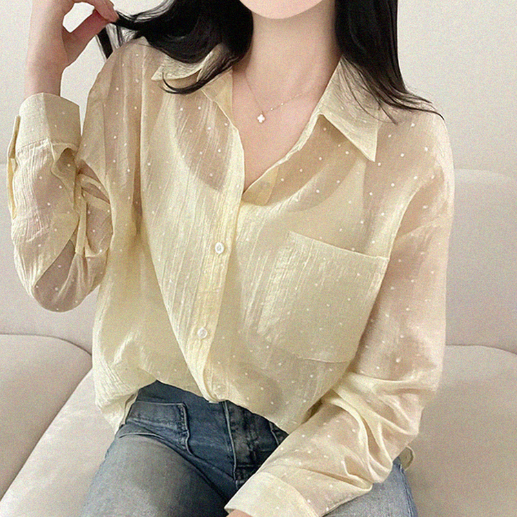 ドットシアールーズ長袖シャツ YELLOW