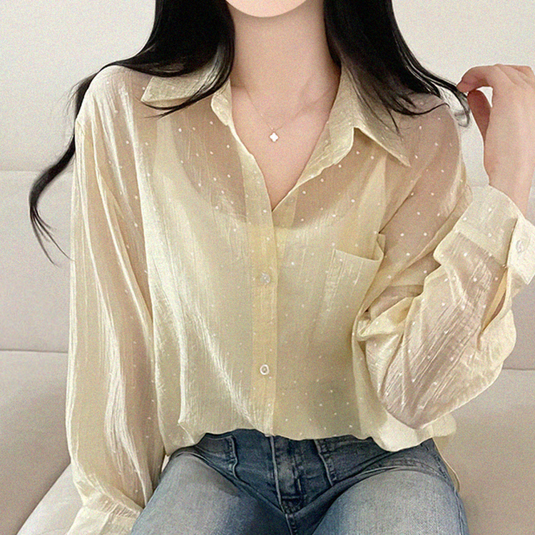 ドットシアールーズ長袖シャツ YELLOW