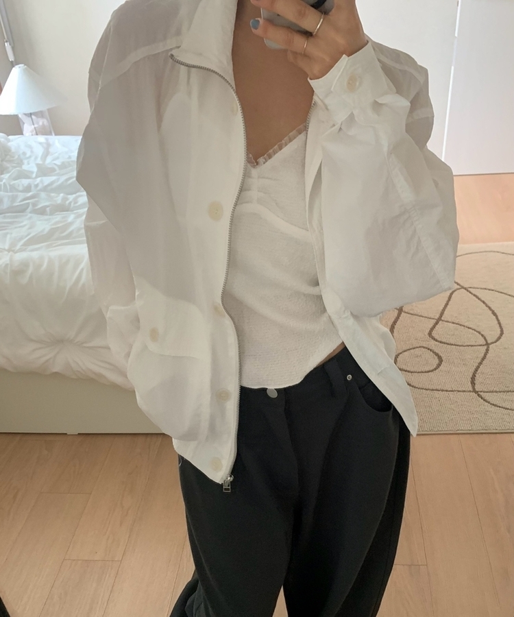 シースルーボンバーブルゾン Allegra K ボンバージャケット 女性用 