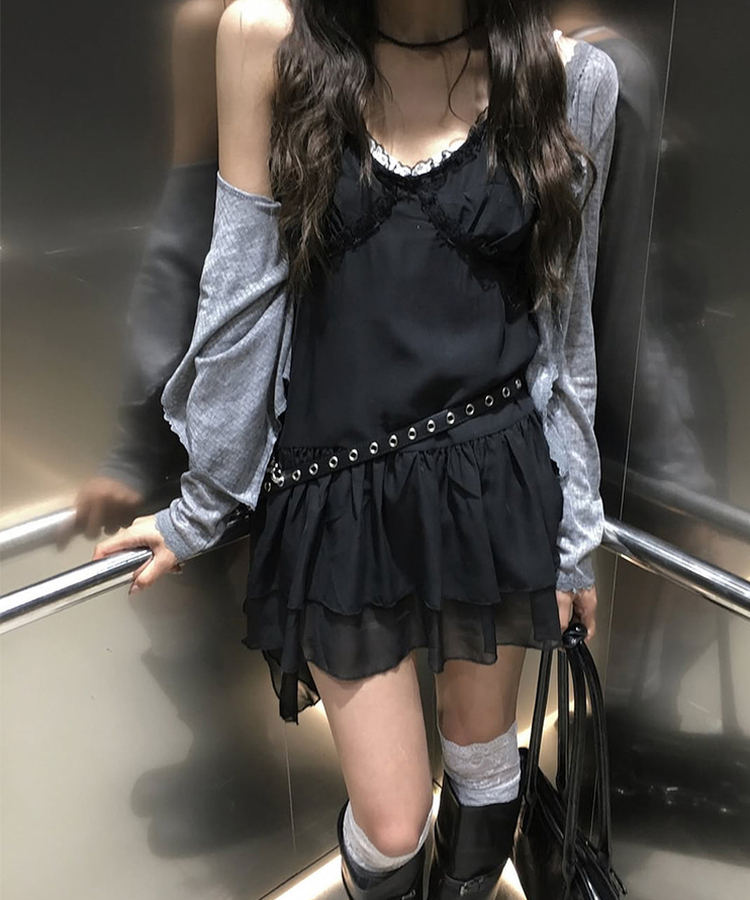 レースリブニーソックス IVORY