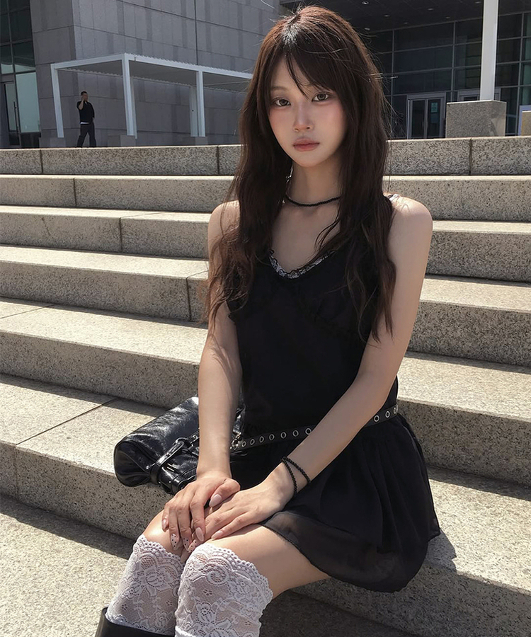 レースリブニーソックス IVORY