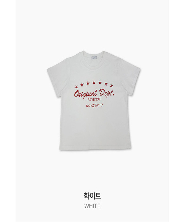ビンテージレタリングプリント半袖Tシャツ