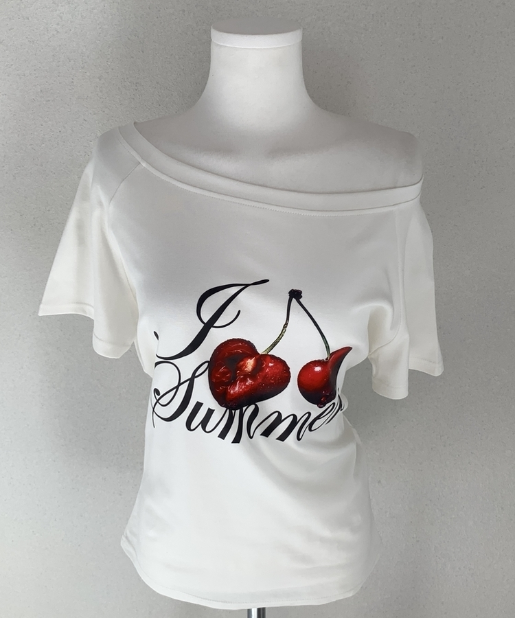 チェリーワンショルダー半袖Tシャツ