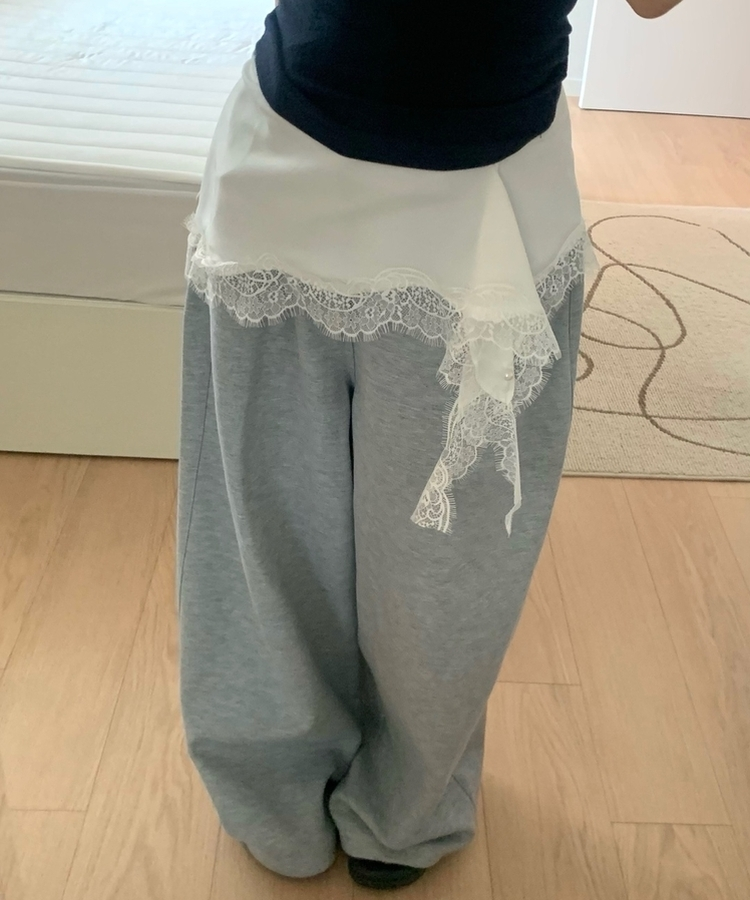 レースアンバランスレイヤードベルト WHITE
