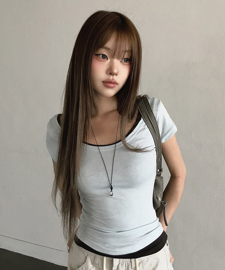 シルバードロップロングネックレス BLACK