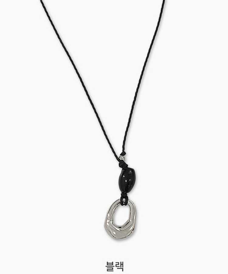 シルバードロップロングネックレス