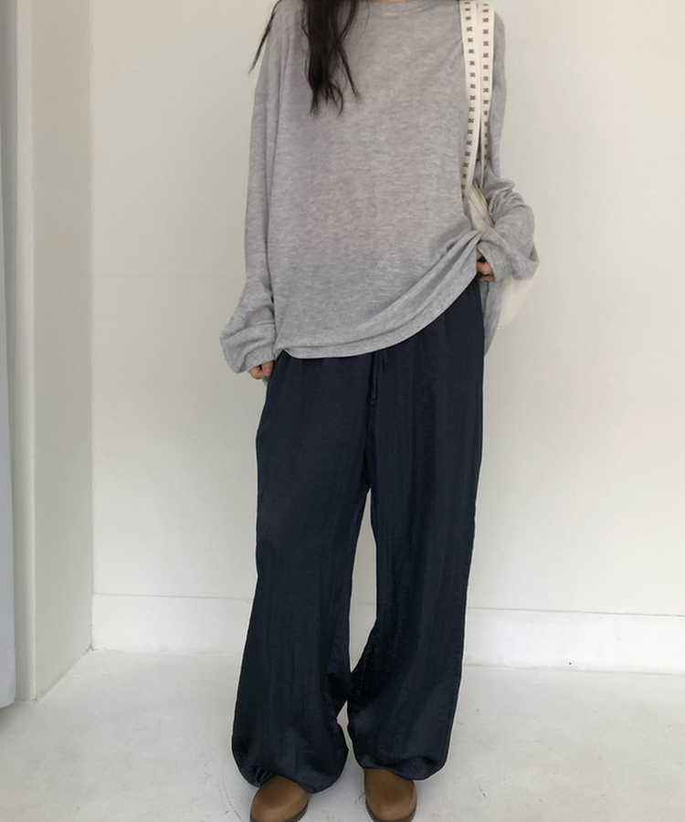 ワッフルオーバーT シャツ GREY