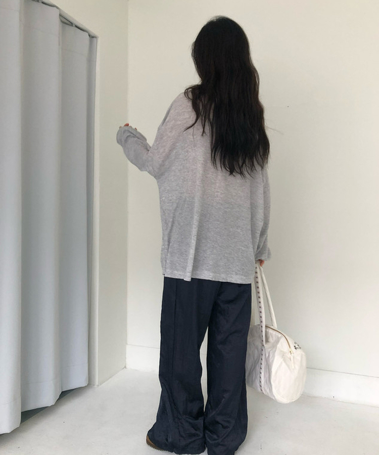 ワッフルオーバーT シャツ GREY
