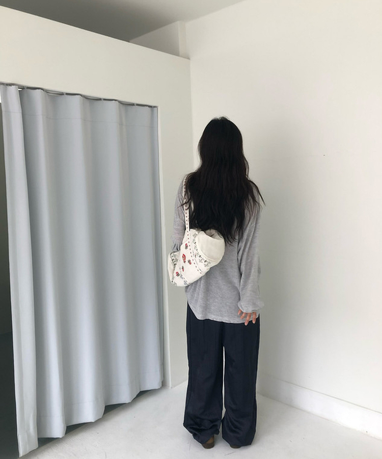 ワッフルオーバーT シャツ GREY