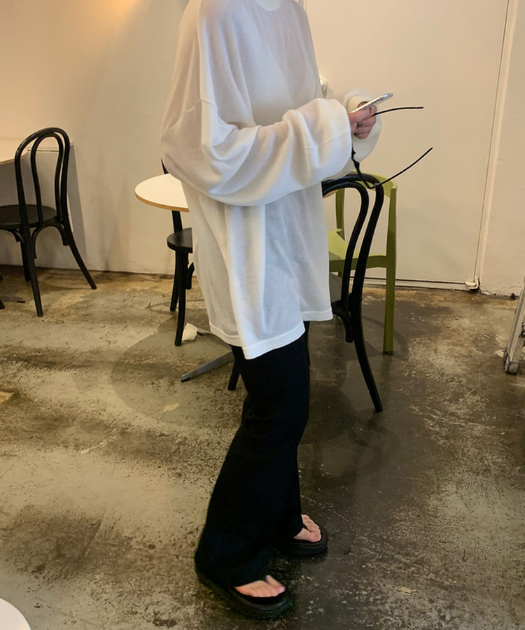ワッフルオーバーT シャツ CREAM