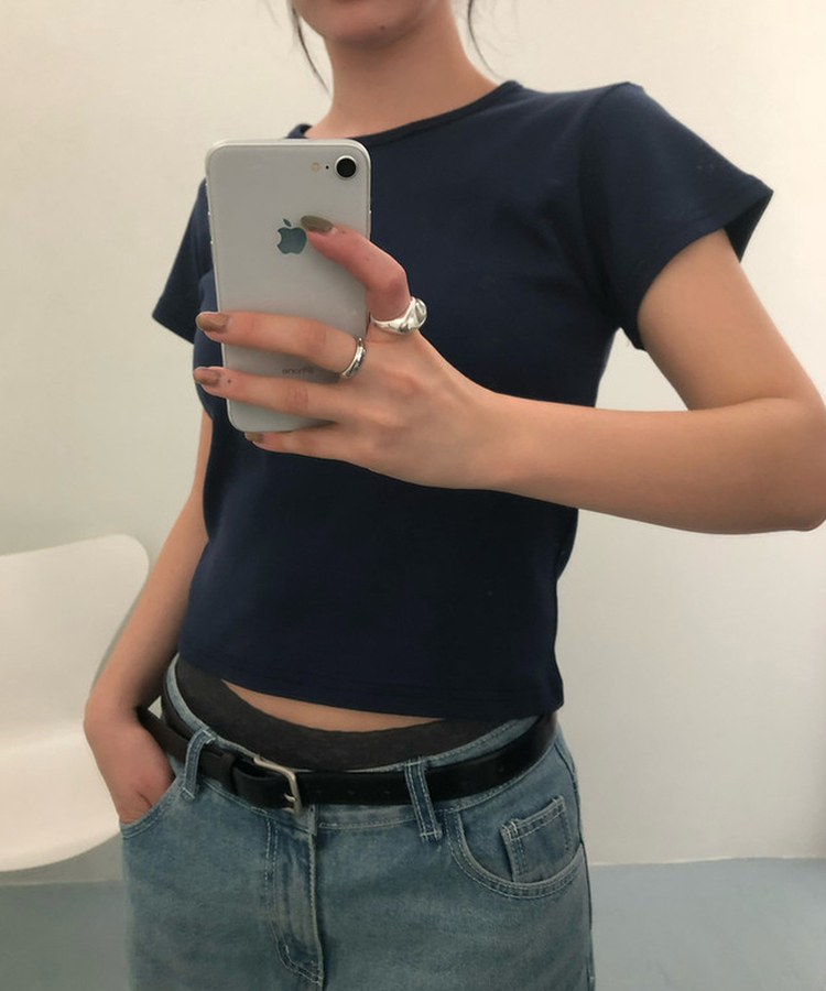 シンプルレザーベルト BLACK