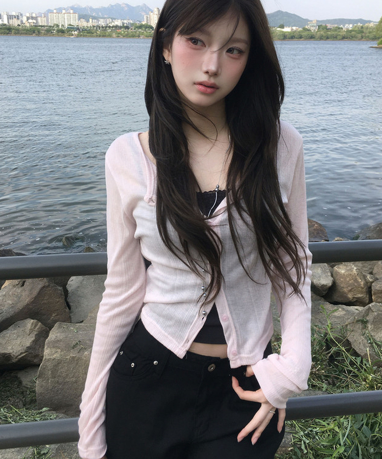 サマーニットカーディガン PINK