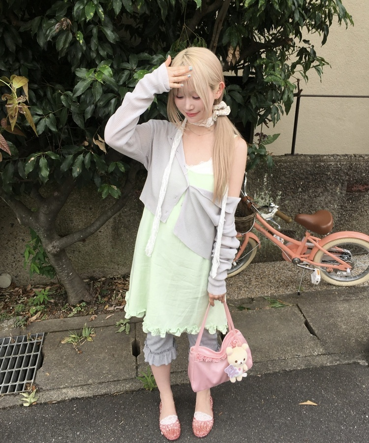 데일리 골지 버튼 가디건 그레이