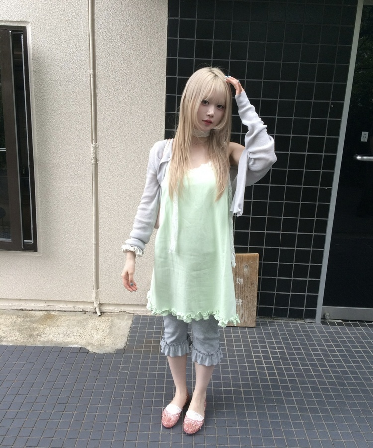 데일리 골지 버튼 가디건 그레이