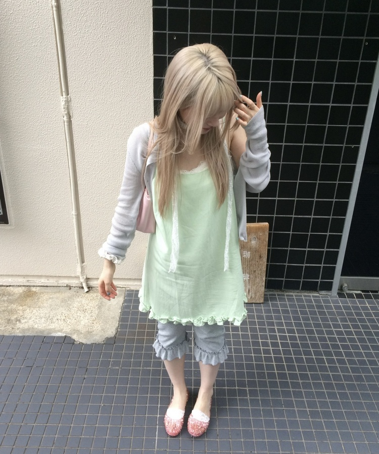 데일리 골지 버튼 가디건 그레이