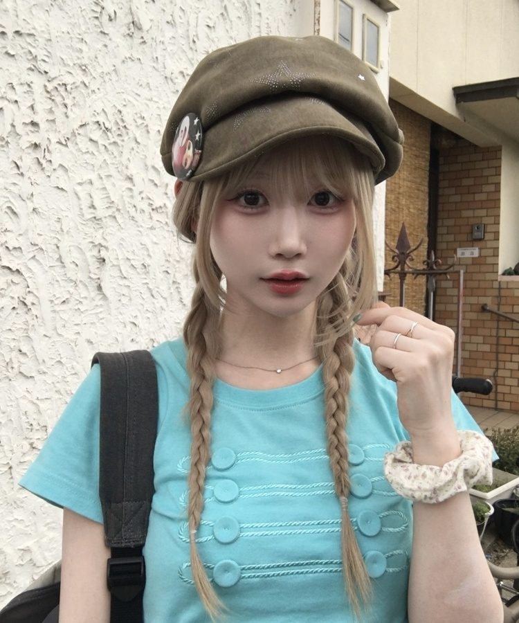 큐빅 스타 캐스켓 모자 카키베이지