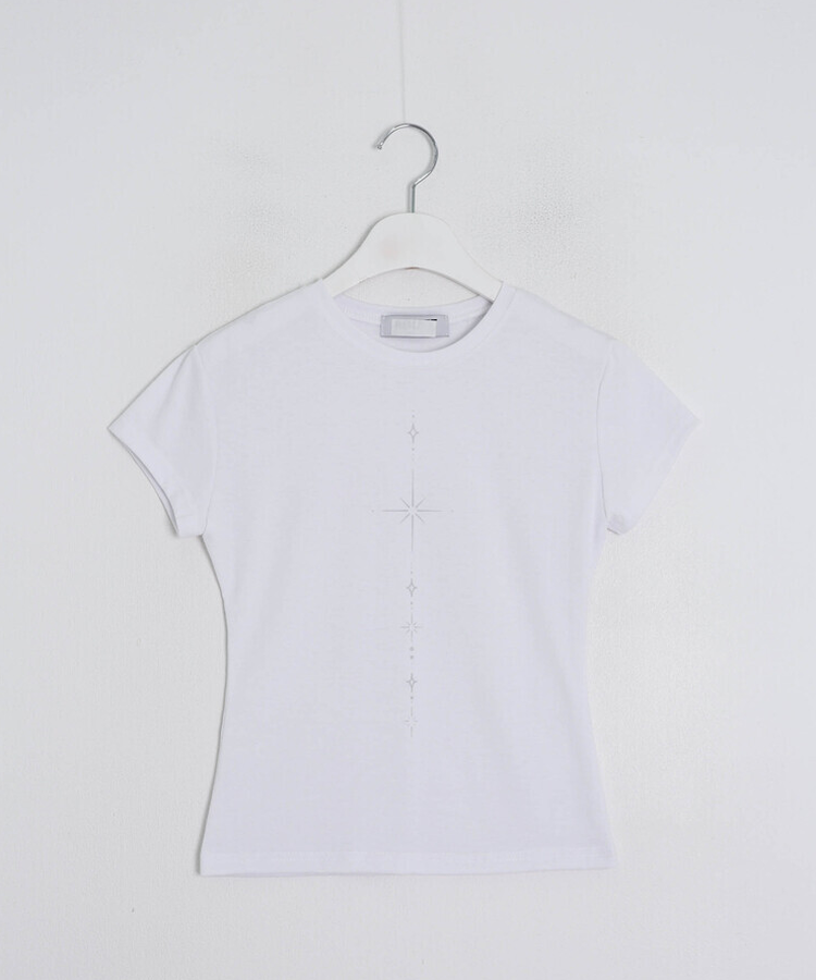スターレタリングセミクロップTシャツ