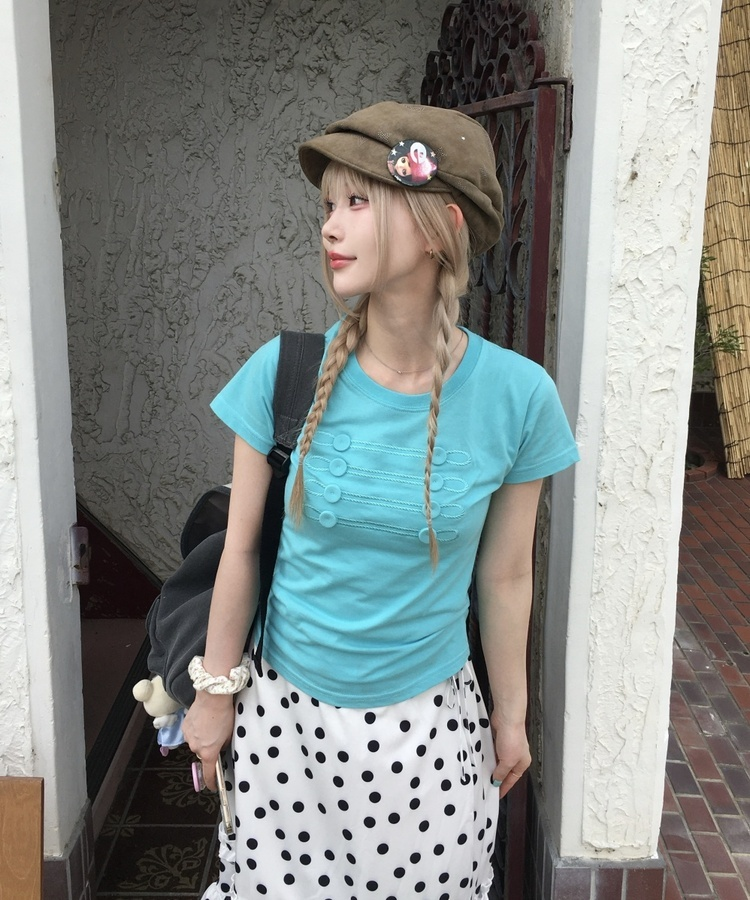나폴레옹 슬림 반팔 티셔츠 민트
