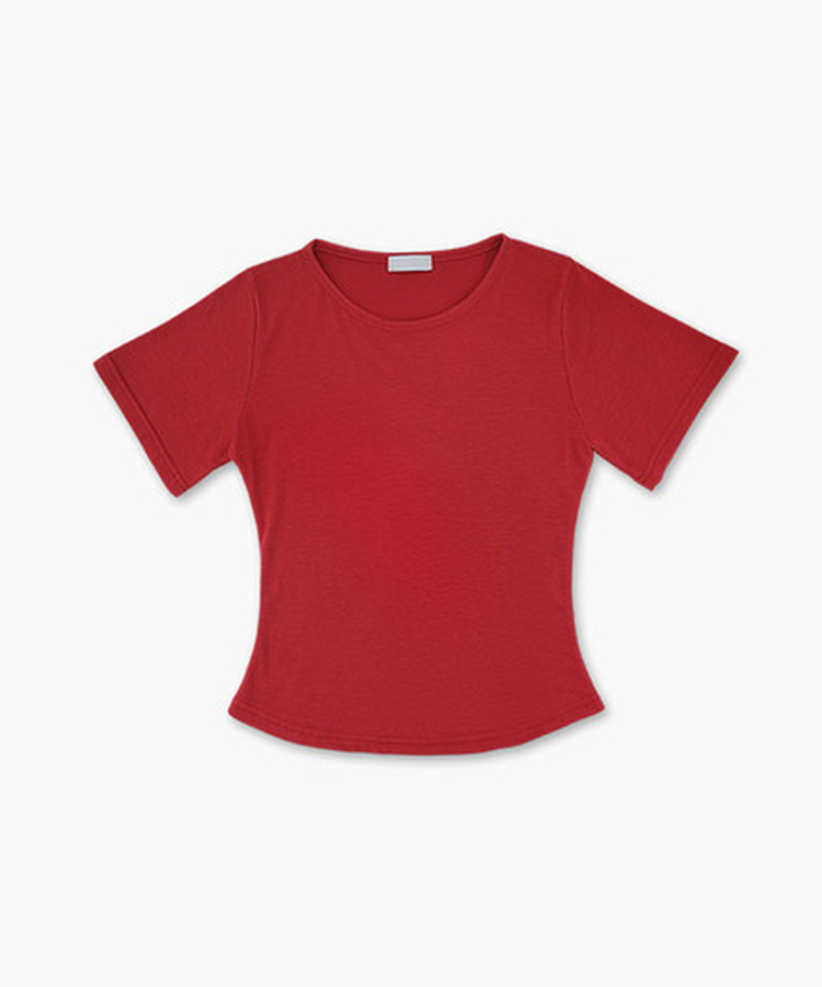 ラウンドスリムクロップ半袖Tシャツ(7color)